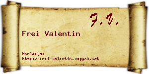 Frei Valentin névjegykártya